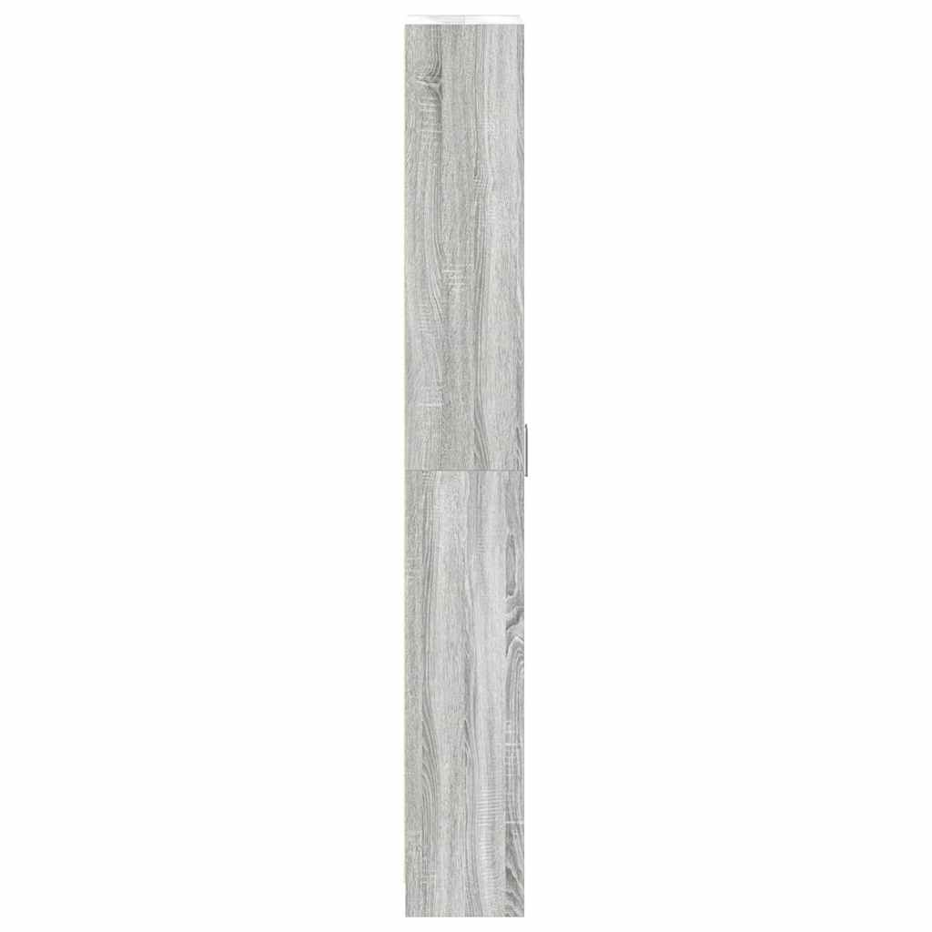 Ruhásszekrény polcokkal szürke sonoma 55 x 25 x 189 cm faanyag