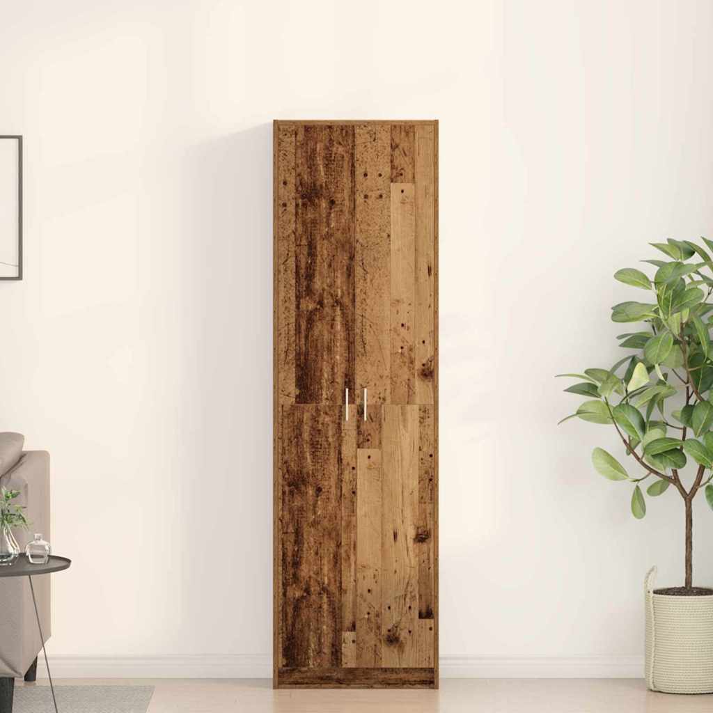 Ruhásszekrény polcokkal öreg fa 55 x 25 x 189 cm faanyag