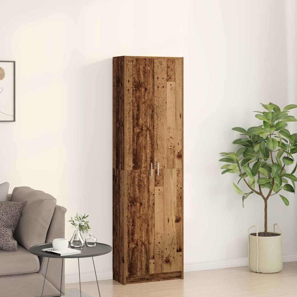 Ruhásszekrény polcokkal öreg fa 55 x 25 x 189 cm faanyag