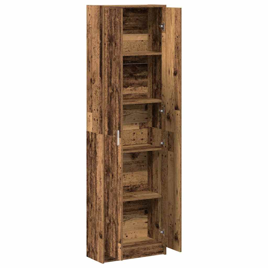 Ruhásszekrény polcokkal öreg fa 55 x 25 x 189 cm faanyag