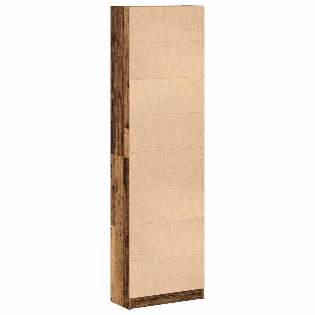 Ruhásszekrény polcokkal öreg fa 55 x 25 x 189 cm faanyag