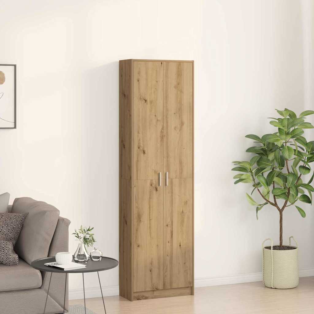 Ruhásszekrény polcokkal artisan tölgy 55 x 25 x 189 cm faanyag