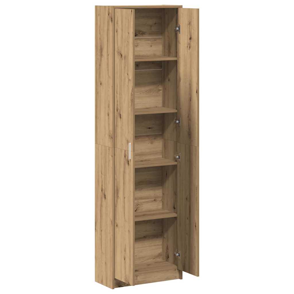 Ruhásszekrény polcokkal artisan tölgy 55 x 25 x 189 cm faanyag