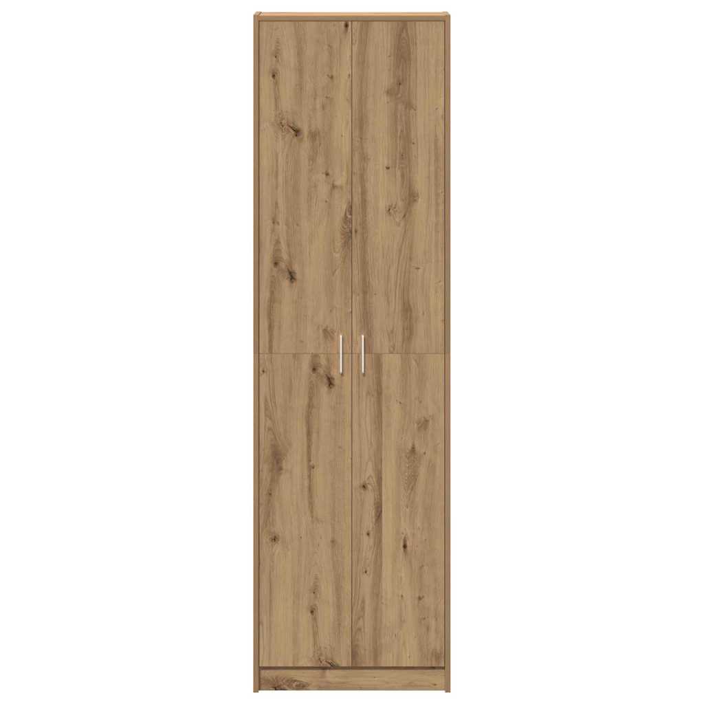 Ruhásszekrény polcokkal artisan tölgy 55 x 25 x 189 cm faanyag