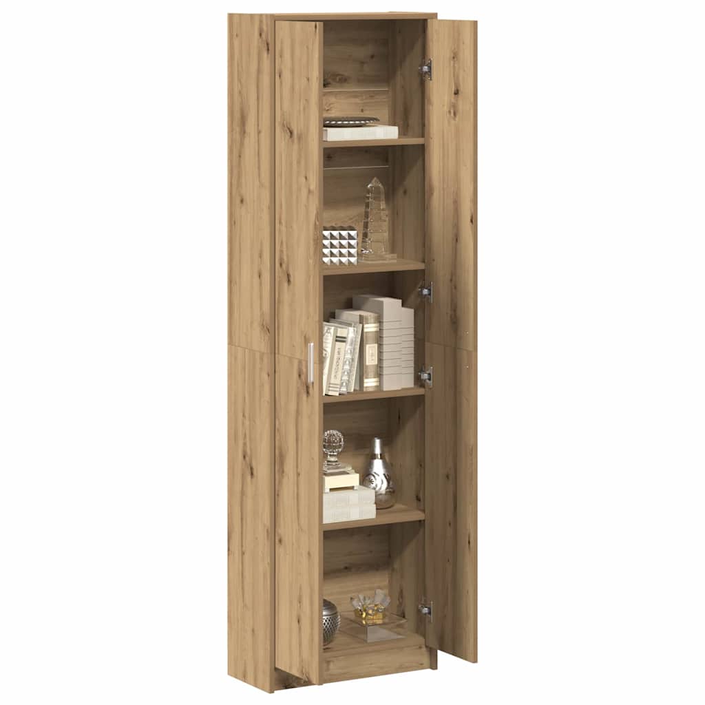 Ruhásszekrény polcokkal artisan tölgy 55 x 25 x 189 cm faanyag