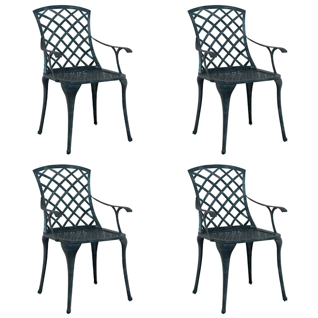 Kerti szék 4 pcs zöld 61 x 60,5 x 93 cm alumínium