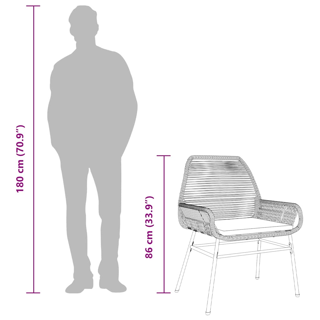 7 részes szürke polyrattan üveg kerti étkezőgarnitúra párnával