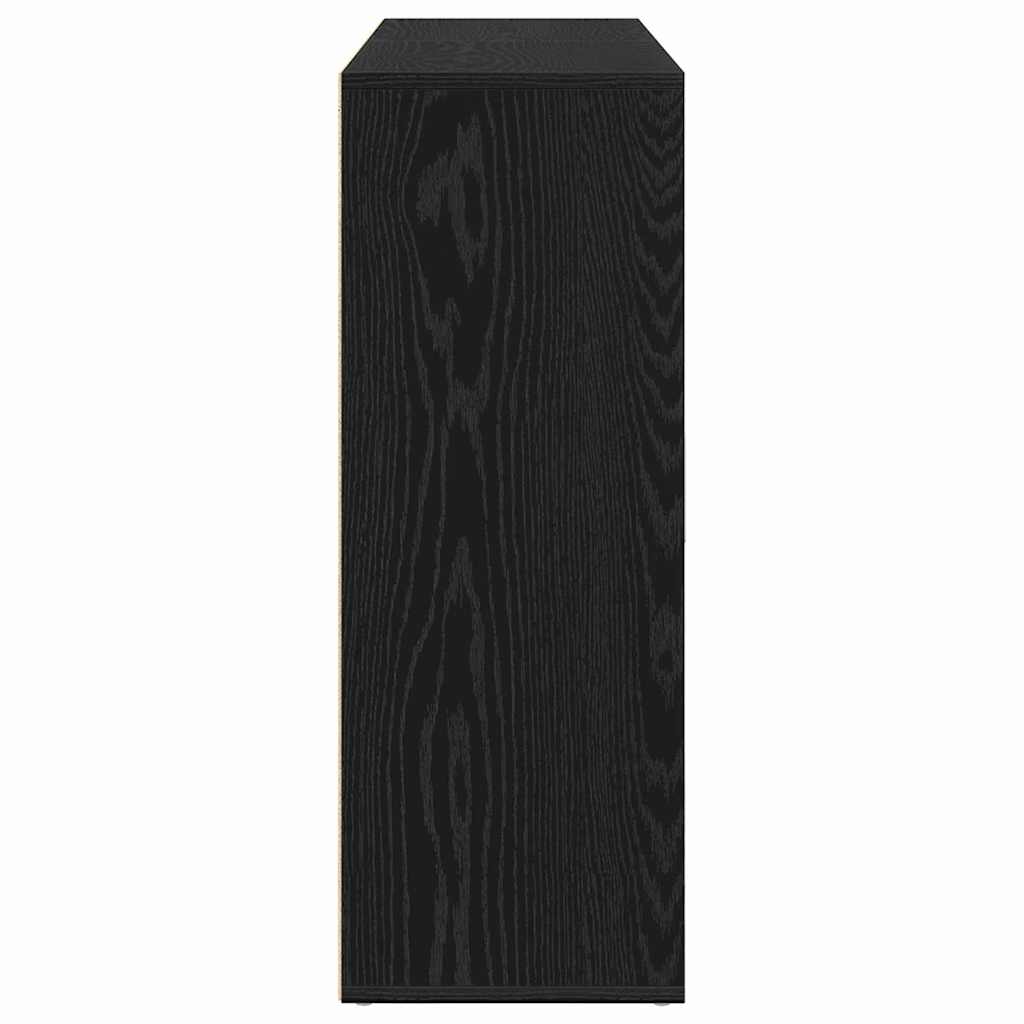Széf 2 pcs fekete tölgy 60 x 31 x 84 cm faanyag