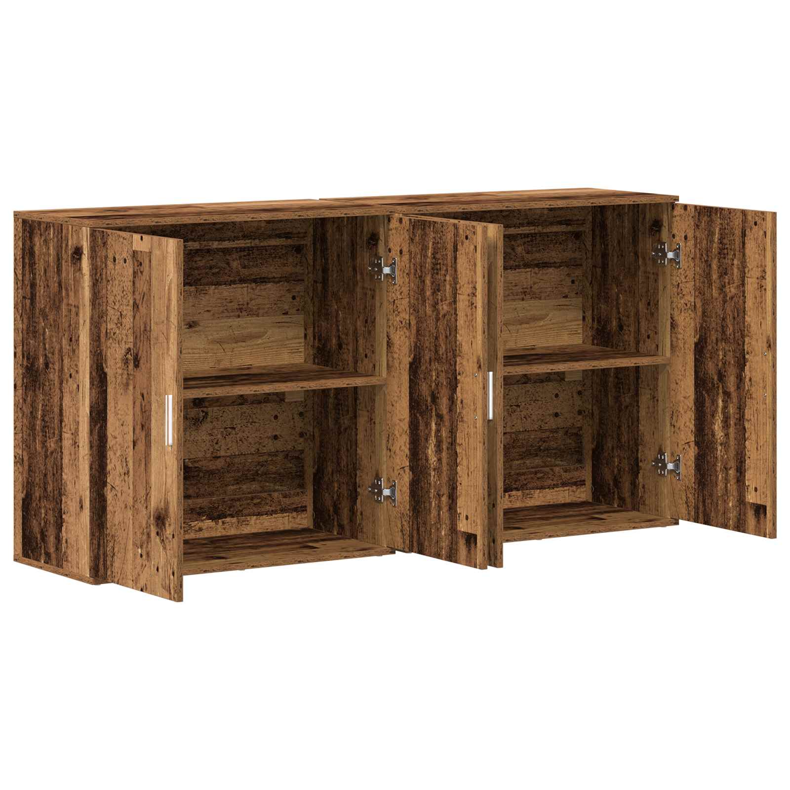Széf 2 pcs öreg fa 79 x 38 x 80 cm faanyag