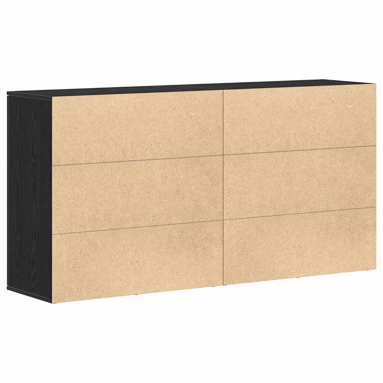 Széf 2 pcs fekete tölgy 79 x 38 x 80 cm faanyag