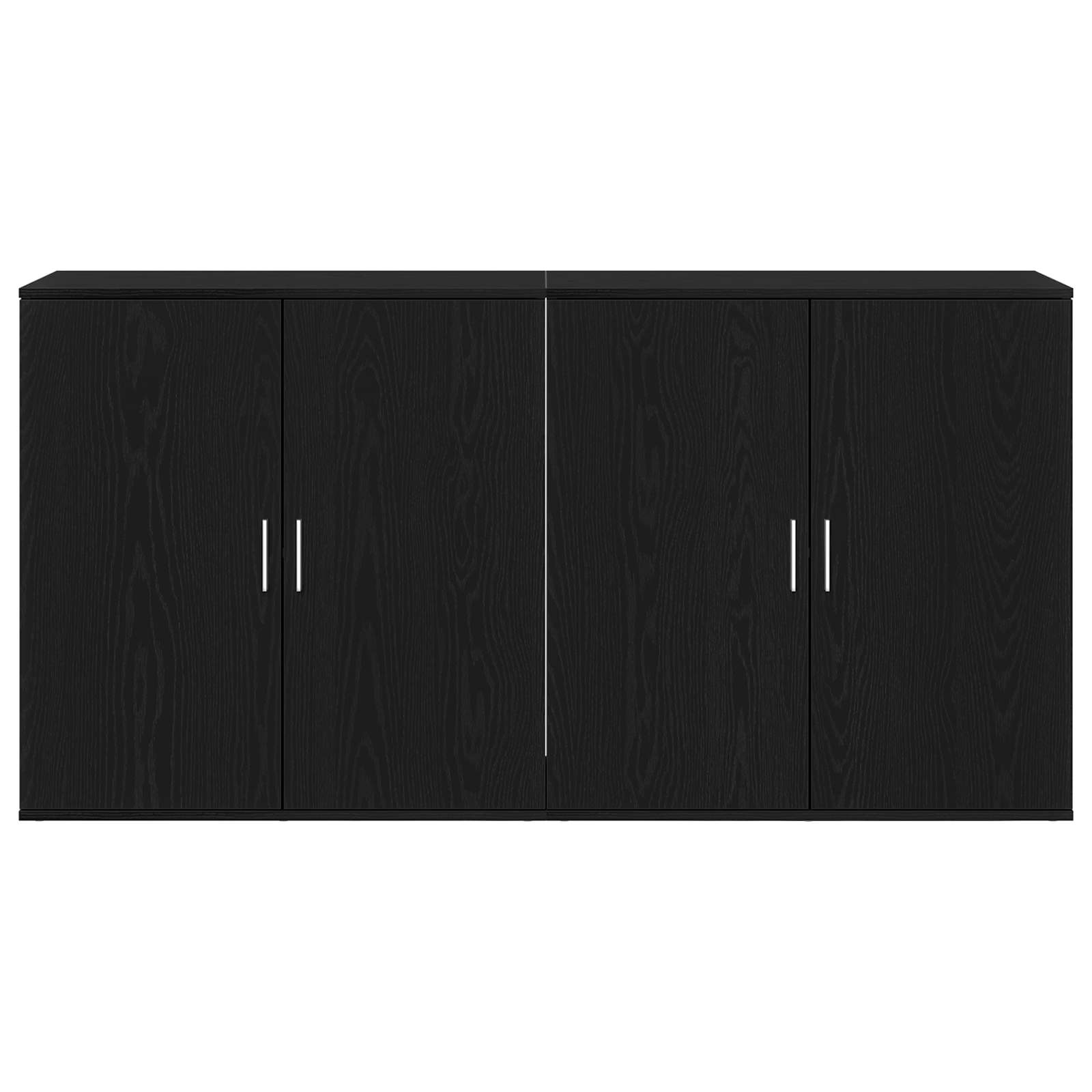 Széf 2 pcs fekete tölgy 79 x 38 x 80 cm faanyag