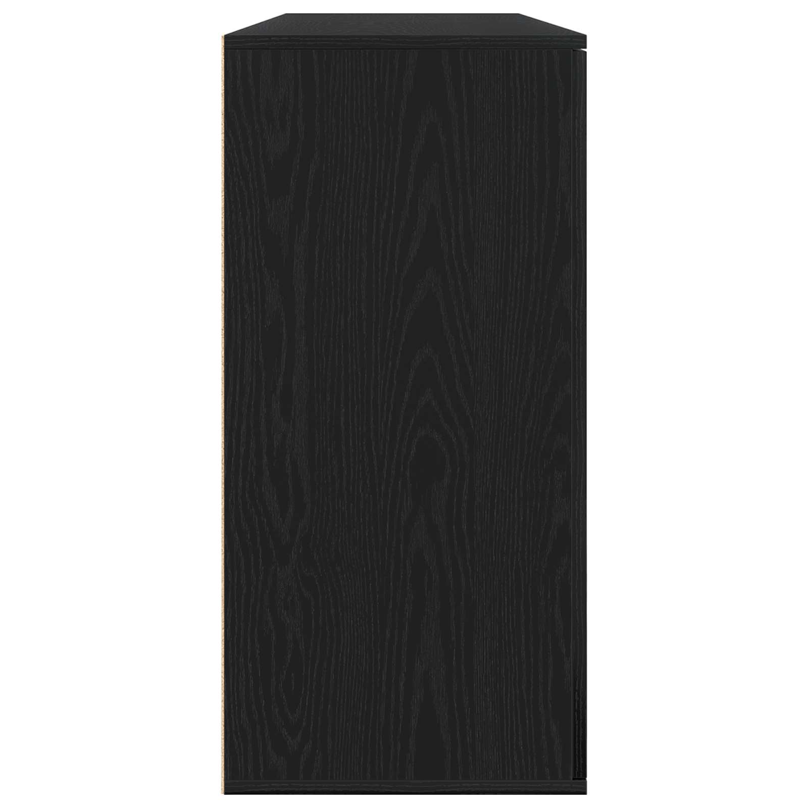 Széf 2 pcs fekete tölgy 79 x 38 x 80 cm faanyag