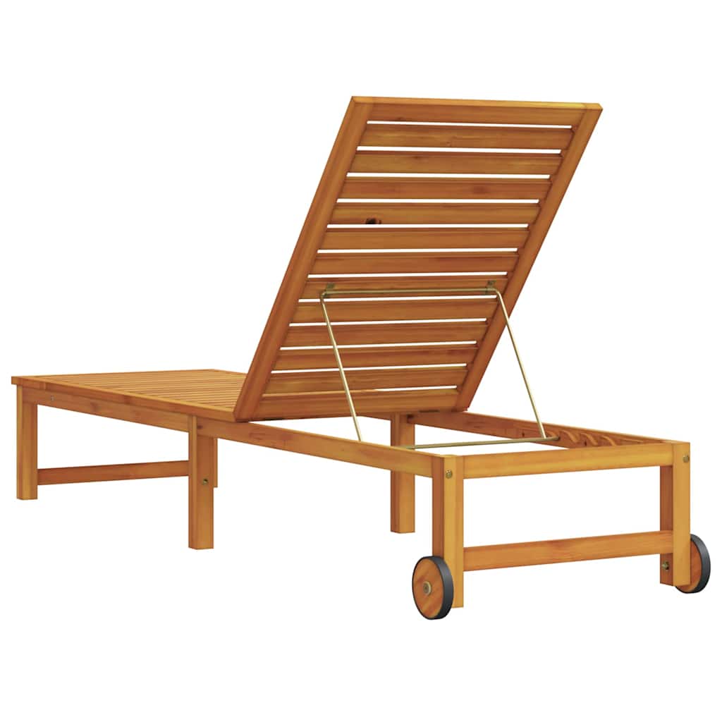 Napozó barna 202 x 53 x 89 cm tömör akácfa