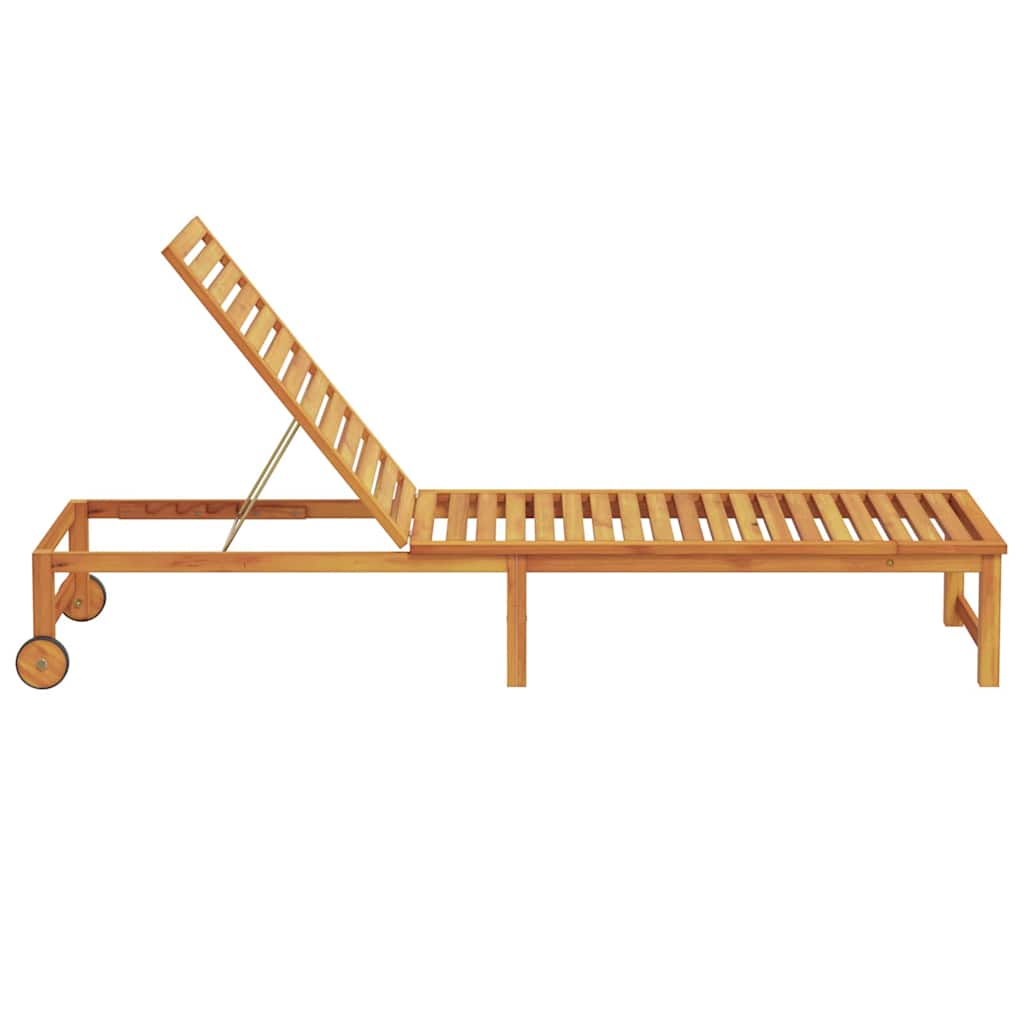 Napozó barna 202 x 53 x 89 cm tömör akácfa