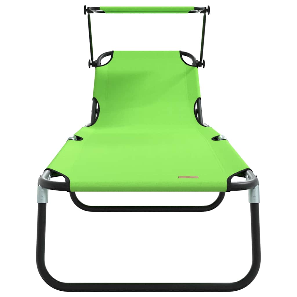 Összecsukható nyugágy 2 pcs zöld 190 x 57 x 81 cm oxford