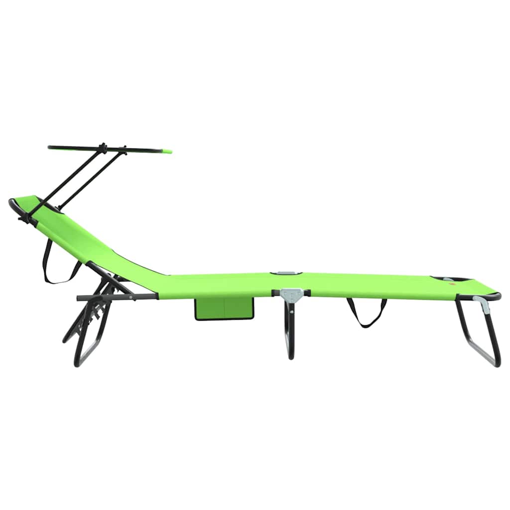 Összecsukható nyugágy 2 pcs zöld 190 x 57 x 81 cm oxford