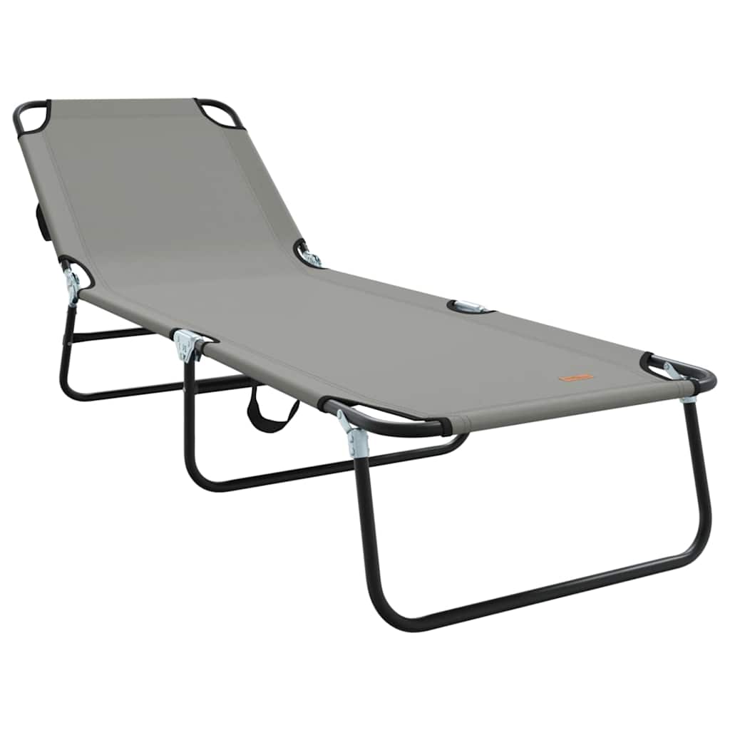 Összecsukható nyugágy 2 pcs szürke 188 x 57 x 86,5 cm