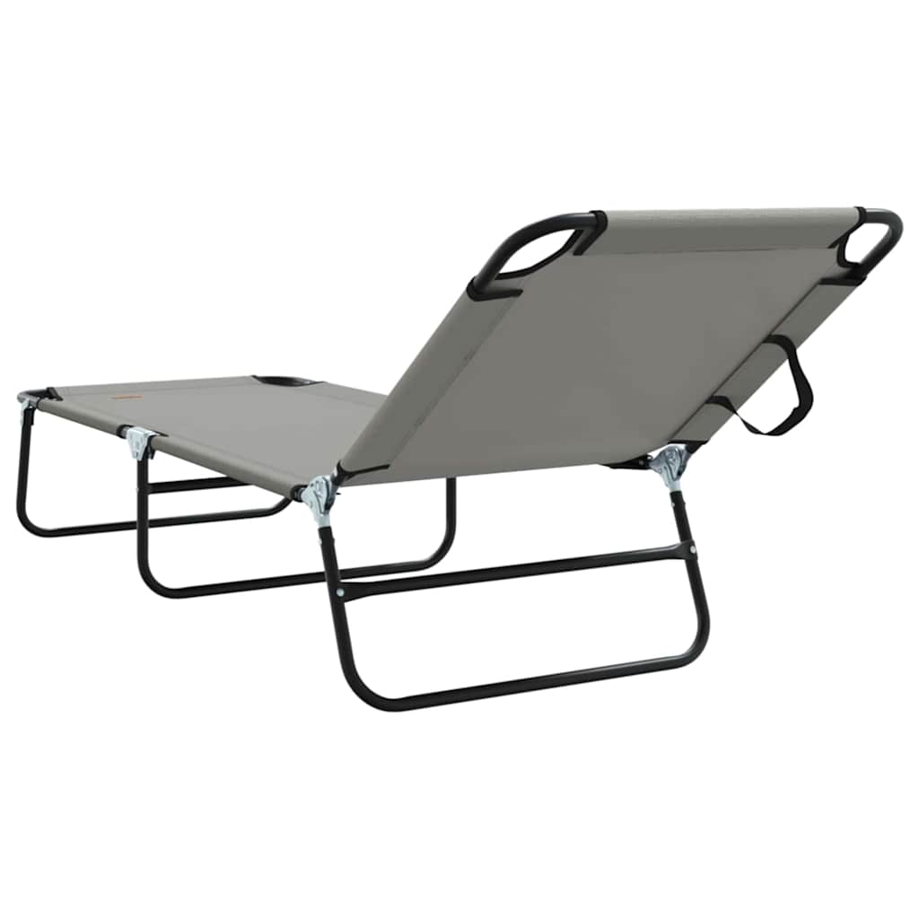 Összecsukható nyugágy 2 pcs szürke 188 x 57 x 86,5 cm