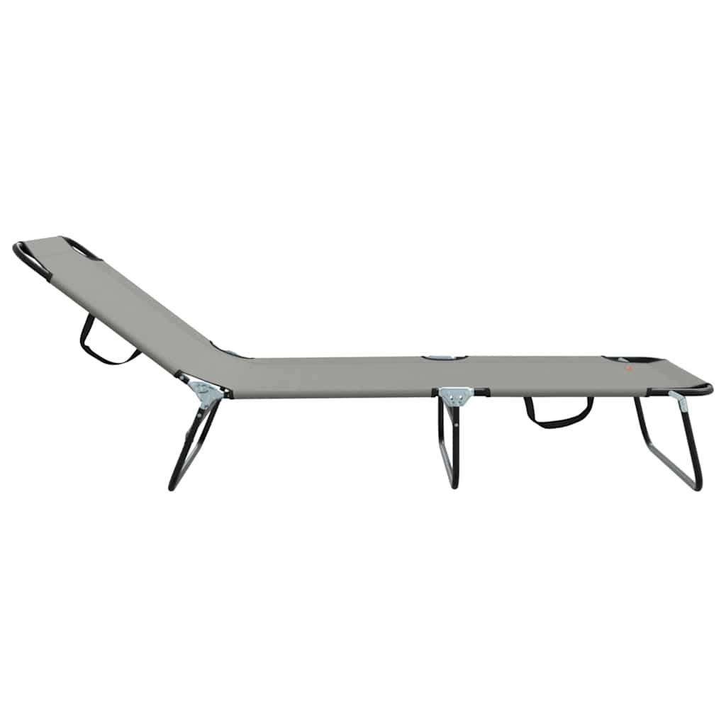 Összecsukható nyugágy 2 pcs szürke 188 x 57 x 86,5 cm