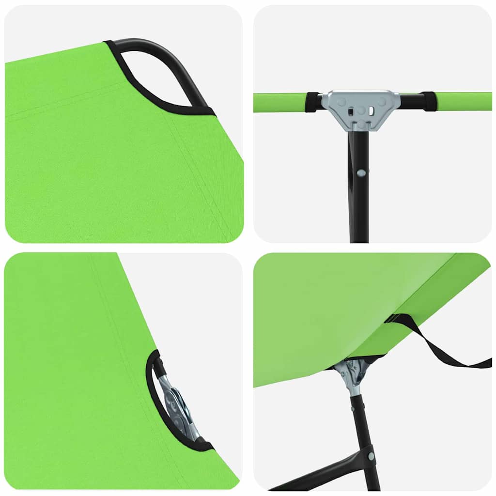 Összecsukható nyugágy 2 pcs zöld 188 x 57 x 86,5 cm poliészter