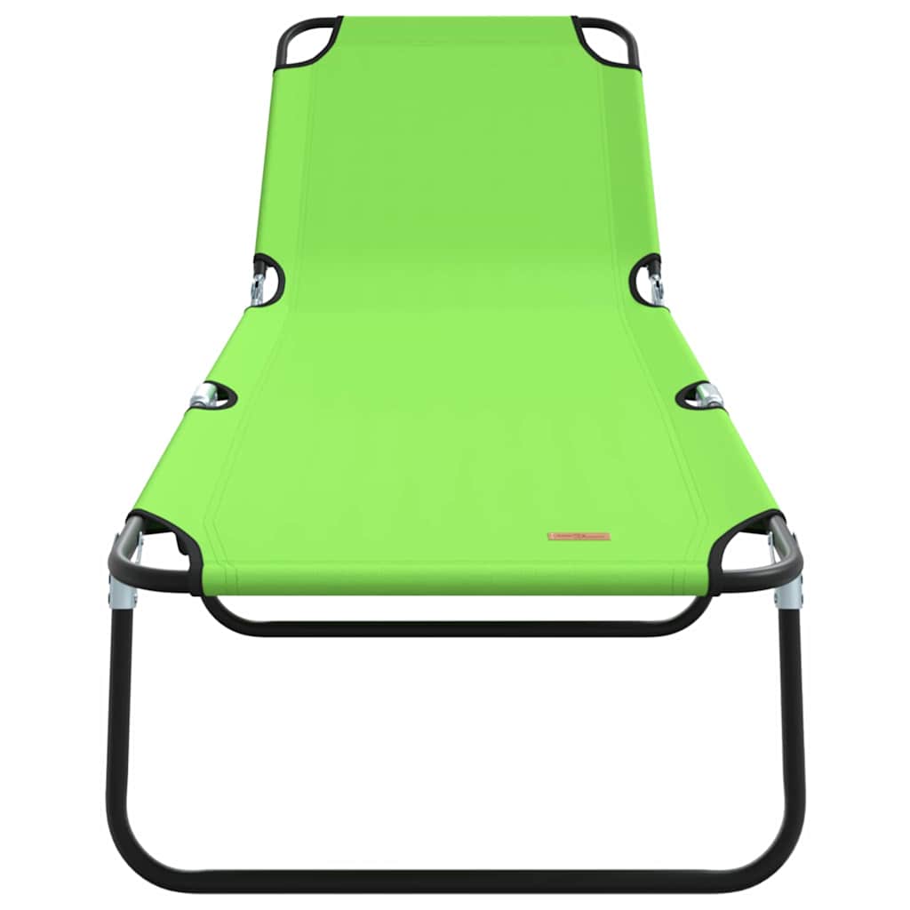 Összecsukható nyugágy 2 pcs zöld 188 x 57 x 86,5 cm poliészter