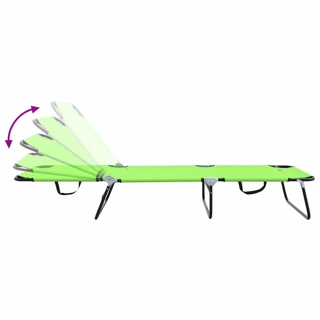 Összecsukható nyugágy 2 pcs zöld 188 x 57 x 86,5 cm poliészter