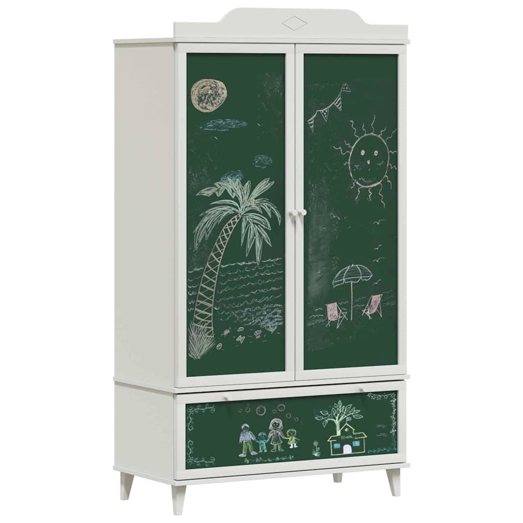 Krétával írt dresser roros fehér 90 x 45 x 165 cm faanyag