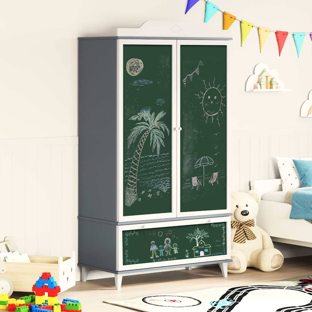 Krétával írt dresser roros szürke és fehér 90 x 45 x 165 cm