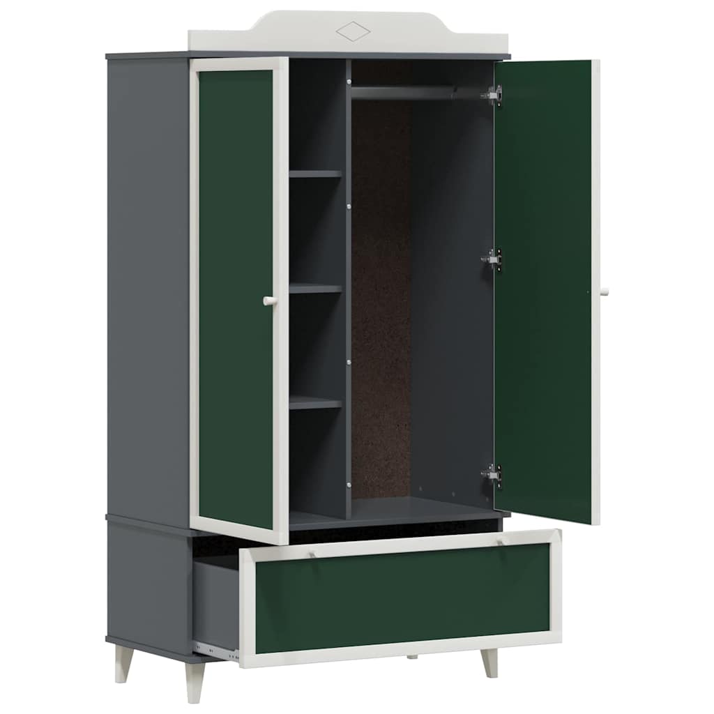 Krétával írt dresser roros szürke és fehér 90 x 45 x 165 cm