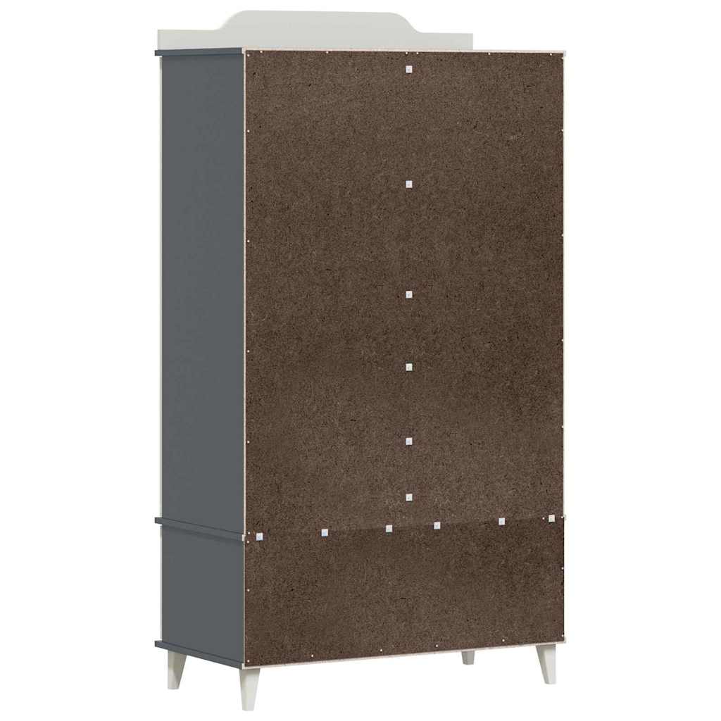 Krétával írt dresser roros szürke és fehér 90 x 45 x 165 cm