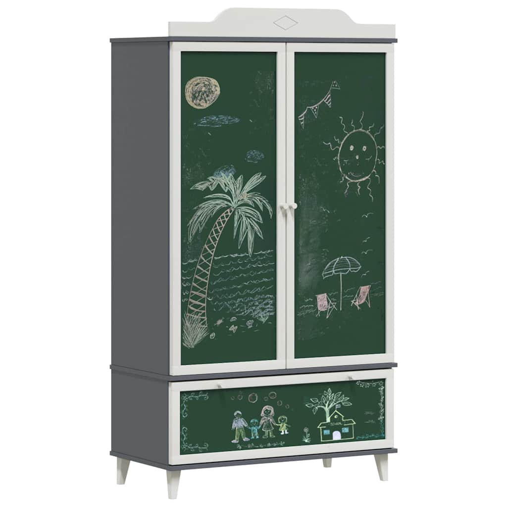 Krétával írt dresser roros szürke és fehér 90 x 45 x 165 cm