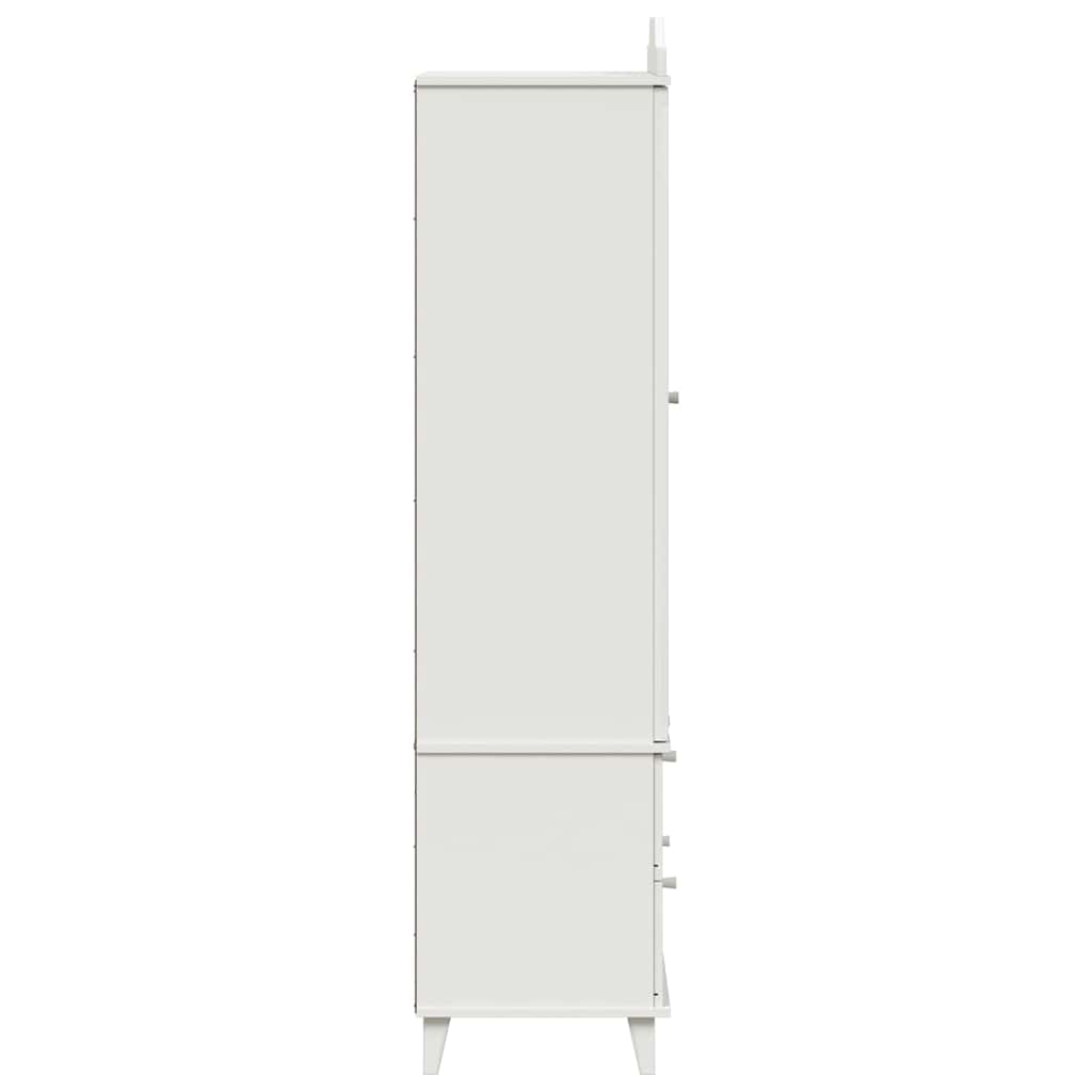 Krétával írt dresser roros fehér 90 x 45 x 180 cm faanyag