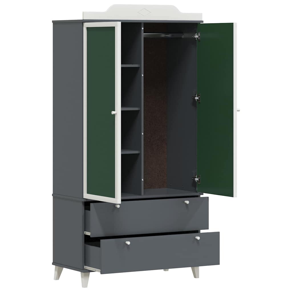Krétával írt dresser roros szürke és fehér 90 x 45 x 180 cm