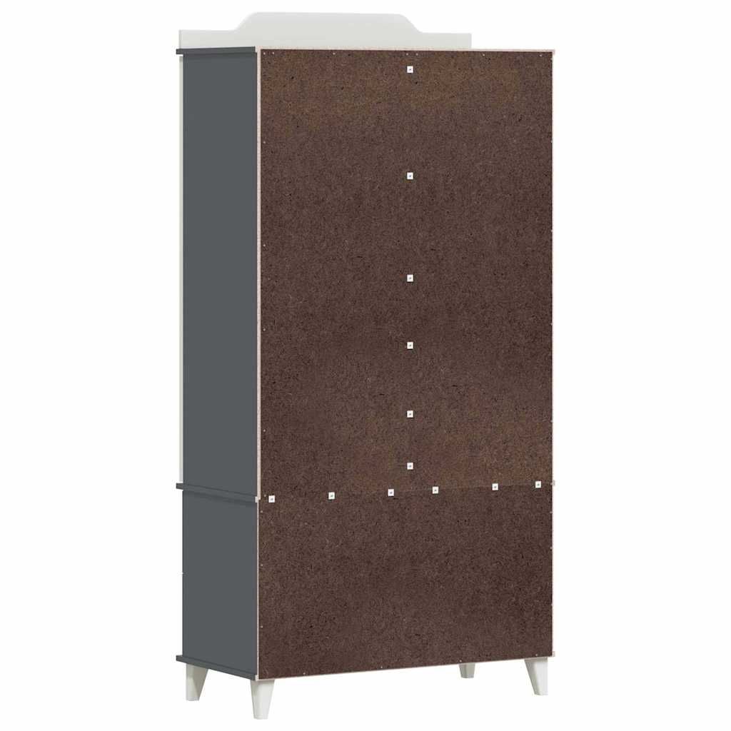 Krétával írt dresser roros szürke és fehér 90 x 45 x 180 cm