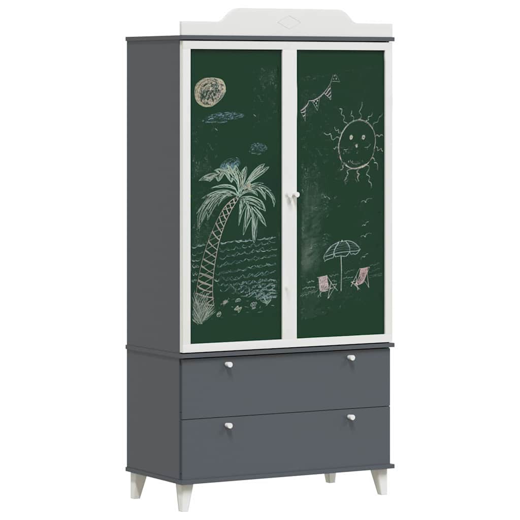 Krétával írt dresser roros szürke és fehér 90 x 45 x 180 cm