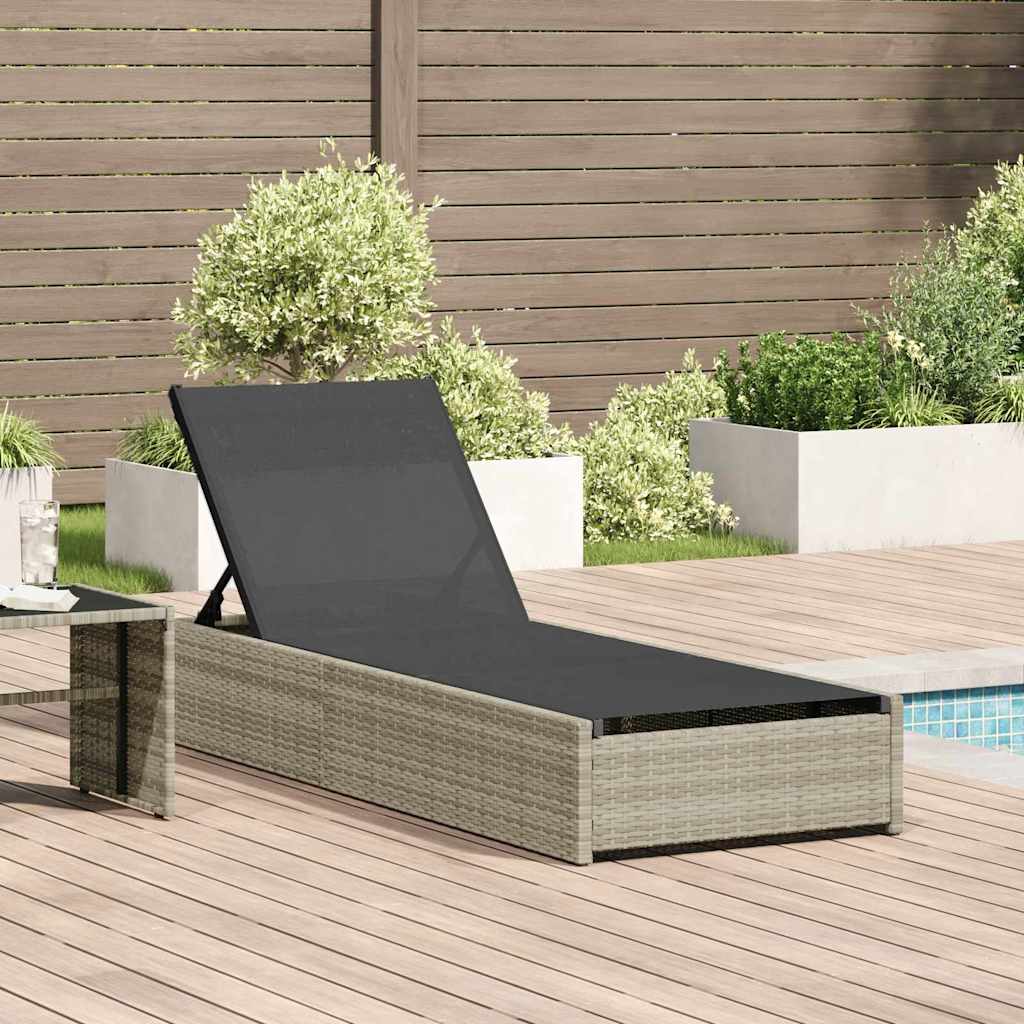 Napozó bézs 200.5 x 70 x 75 cm polirattan