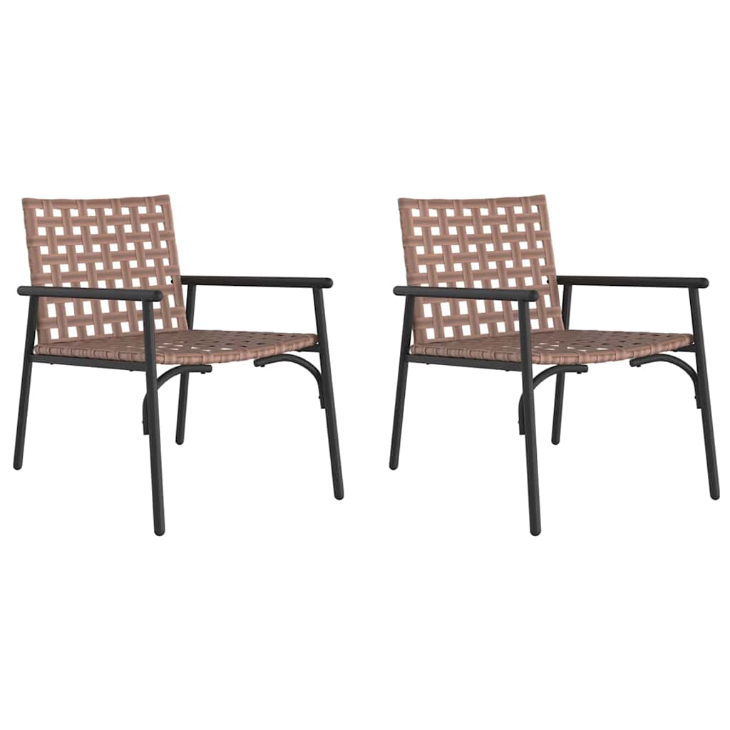 Kerti szék 2 pcs barna 78 x 55,5 x 75,5 cm polirattan