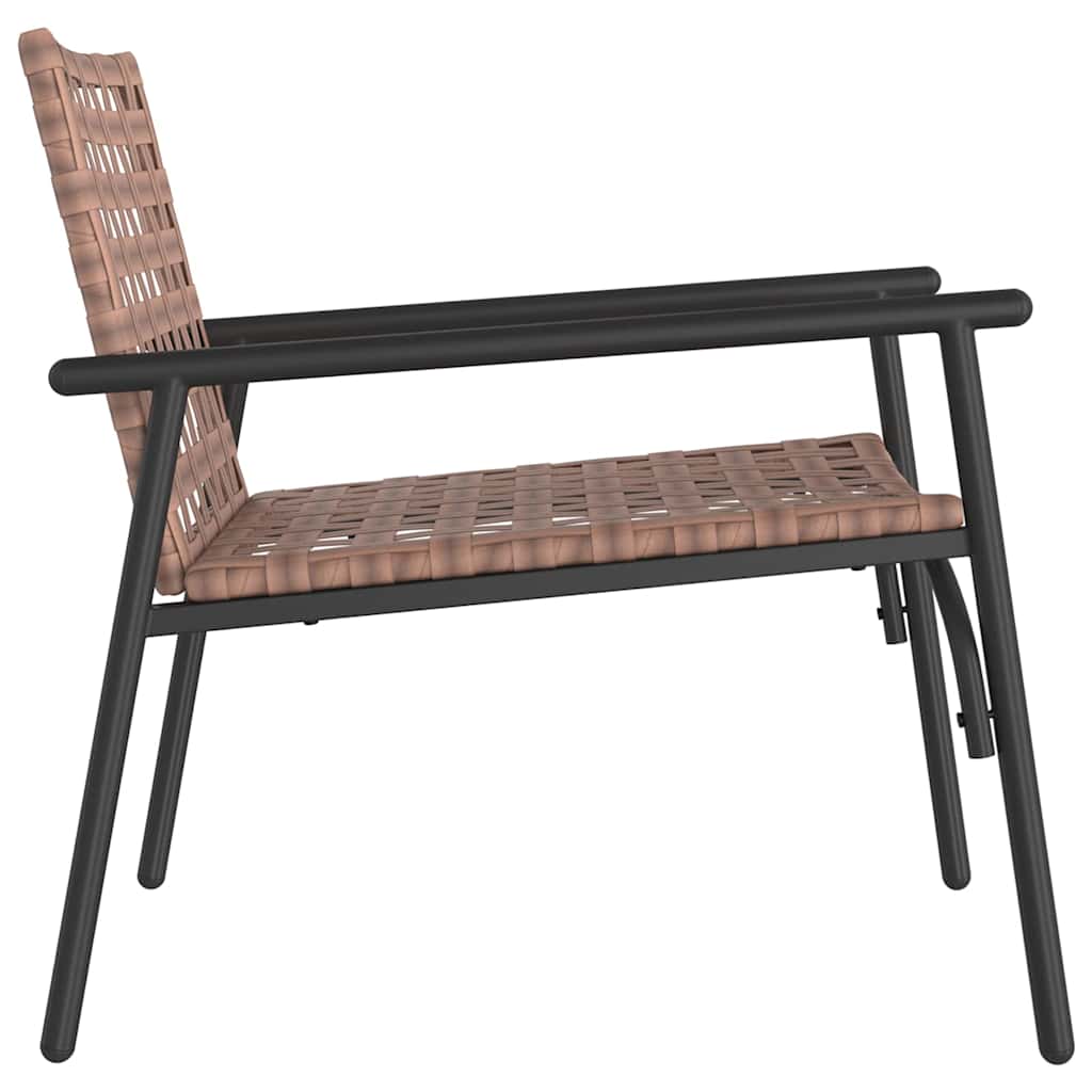 Kerti szék 2 pcs barna 78 x 55,5 x 75,5 cm polirattan