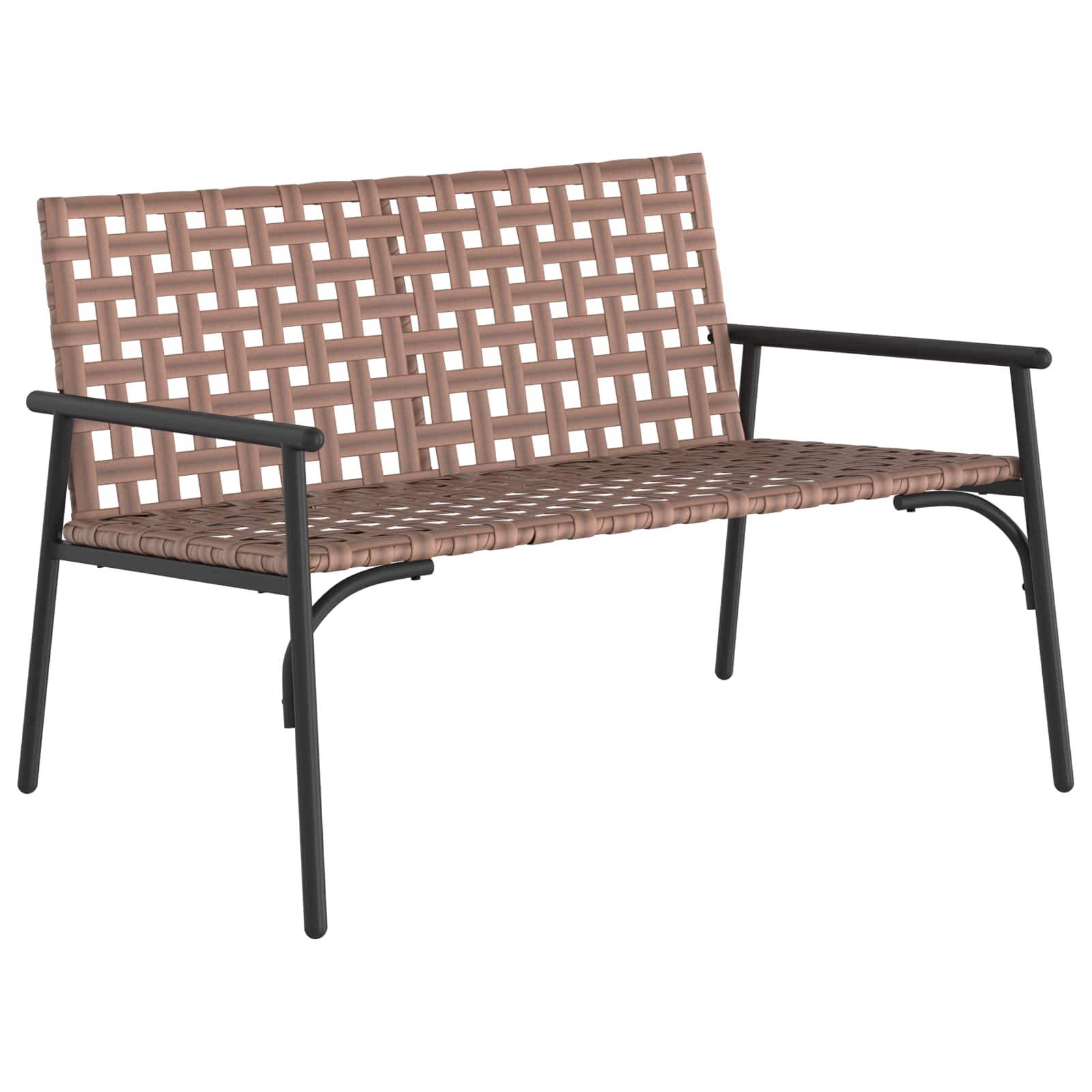 Kerti szék barna 110,5 x 79 x 75,5 cm polirattan