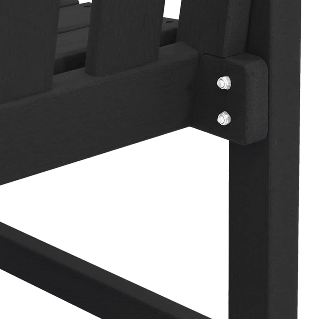 Kerti pad fekete 120 x 59 x 88 cm hdpe
