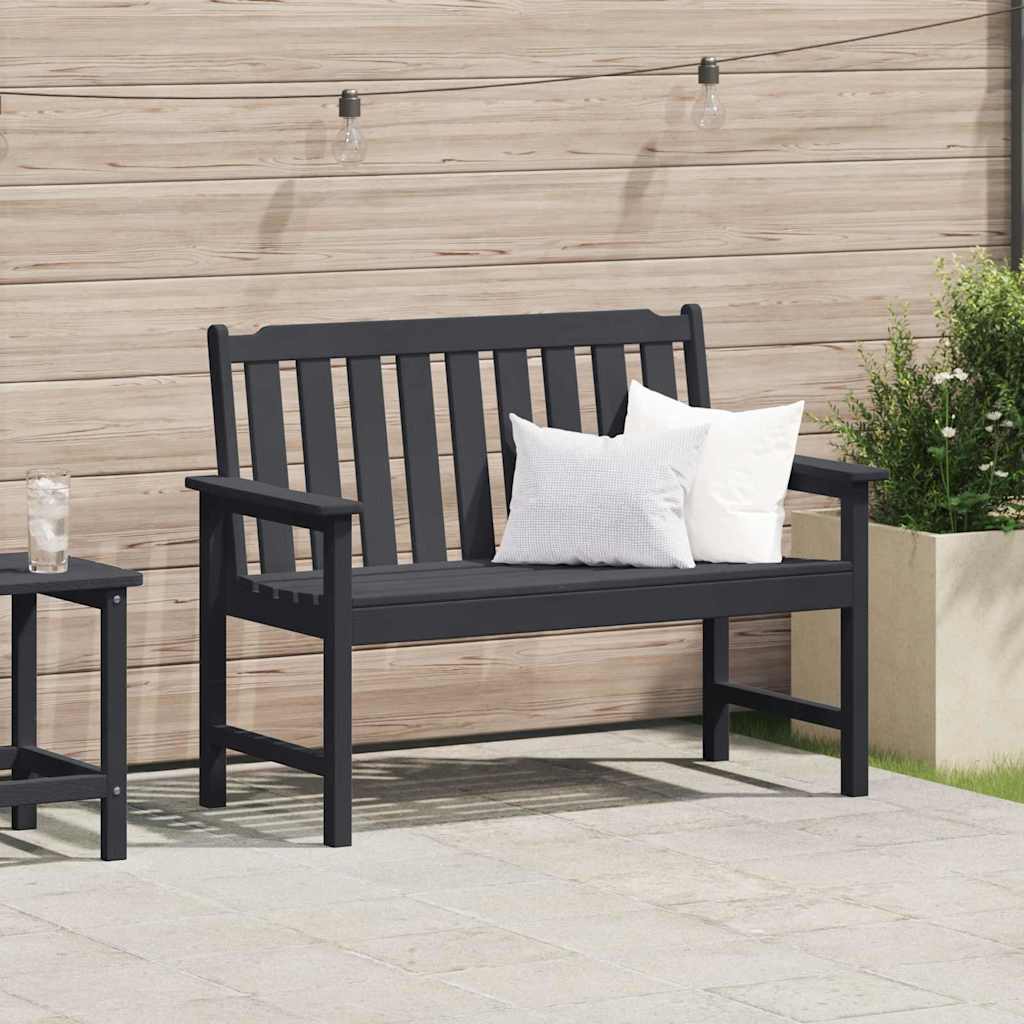 Kerti pad fekete 120 x 59 x 88 cm hdpe