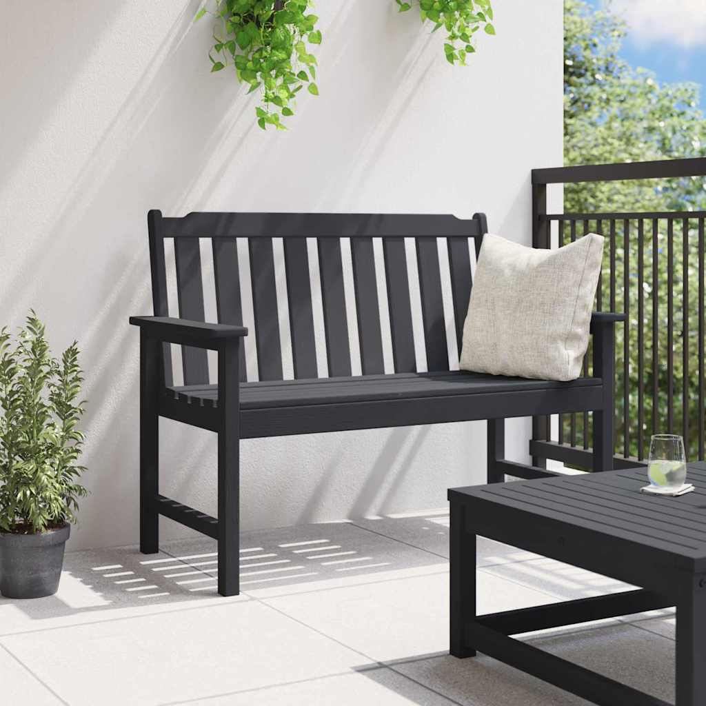 Kerti pad fekete 120 x 59 x 88 cm hdpe