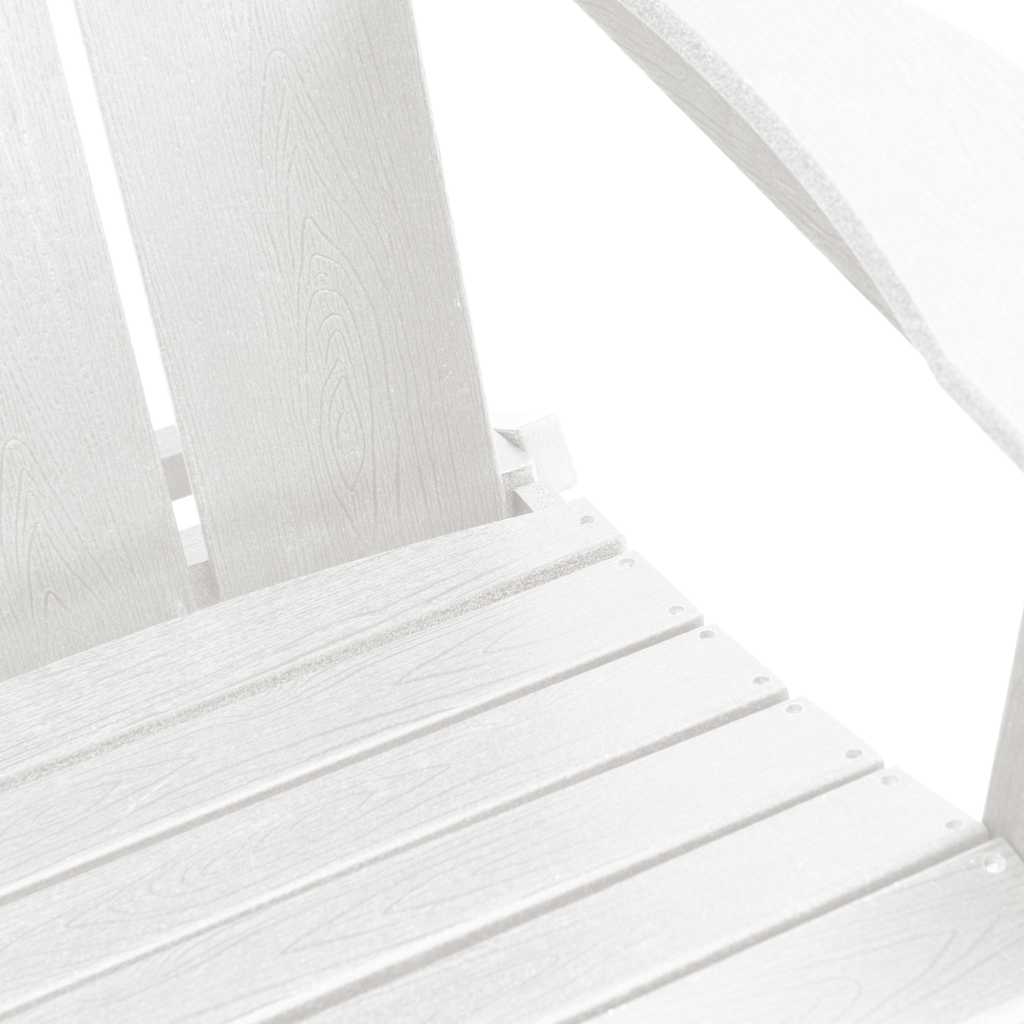 Összecsukható adirondack szék fehér 80,5 x 74,5 x 92 cm hdpe