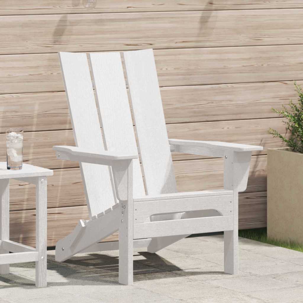 Összecsukható adirondack szék fehér 80,5 x 74,5 x 92 cm hdpe