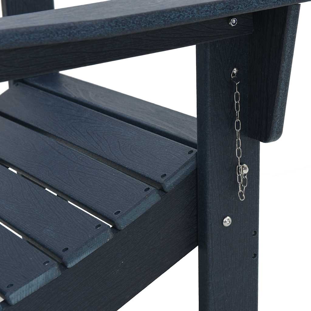Összecsukható adirondack szék sötétkék 80,5 x 74,5 x 92 cm hdpe