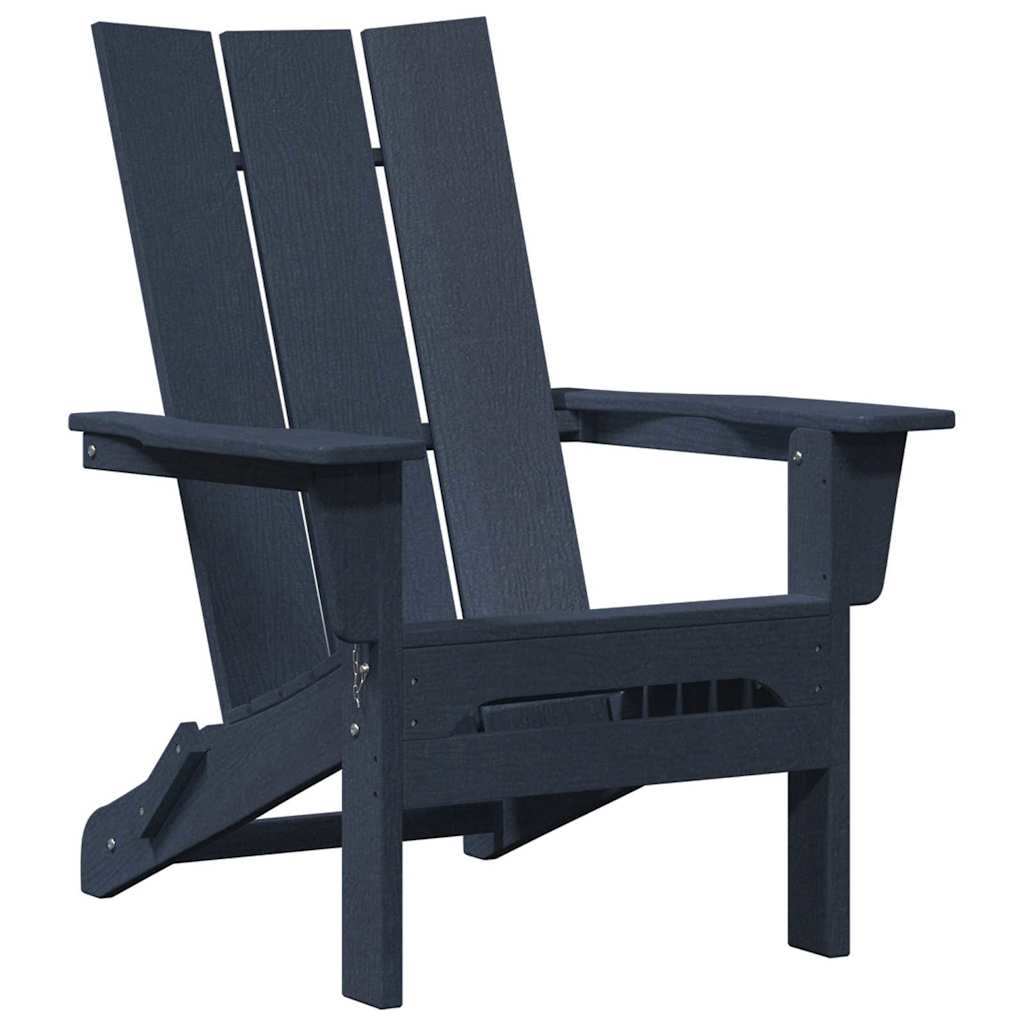 Összecsukható adirondack szék sötétkék 80,5 x 74,5 x 92 cm hdpe