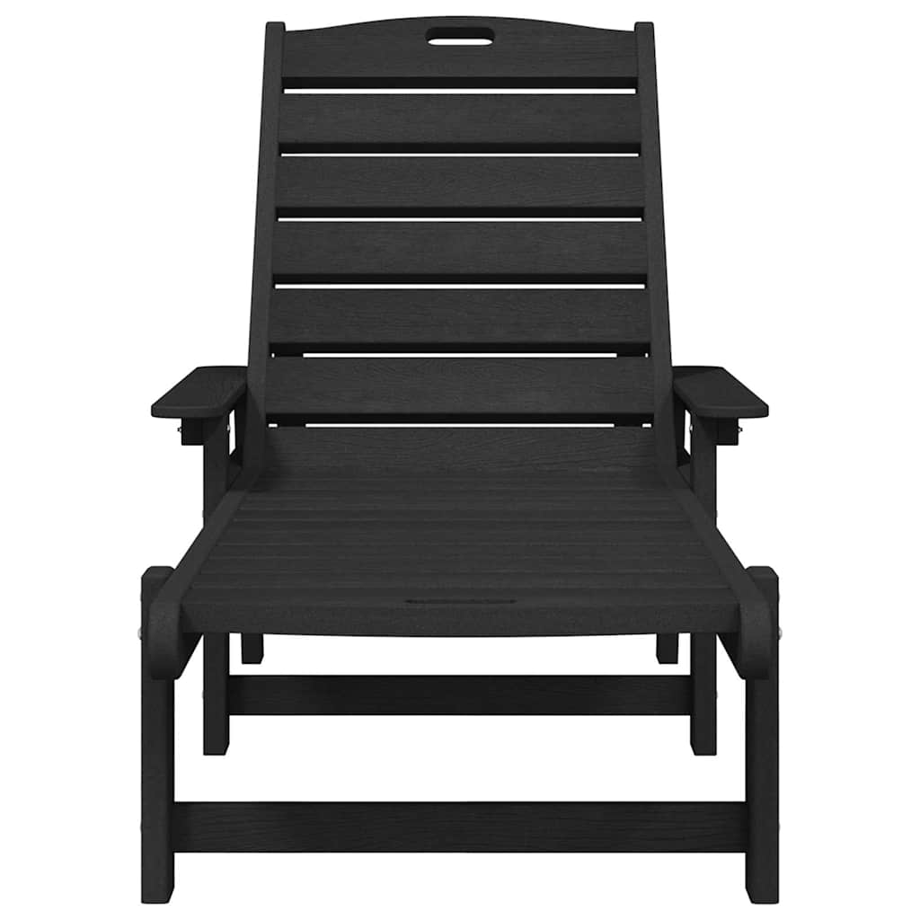 Napozó fekete 195,5 x 53 x 98,5 cm hdpe