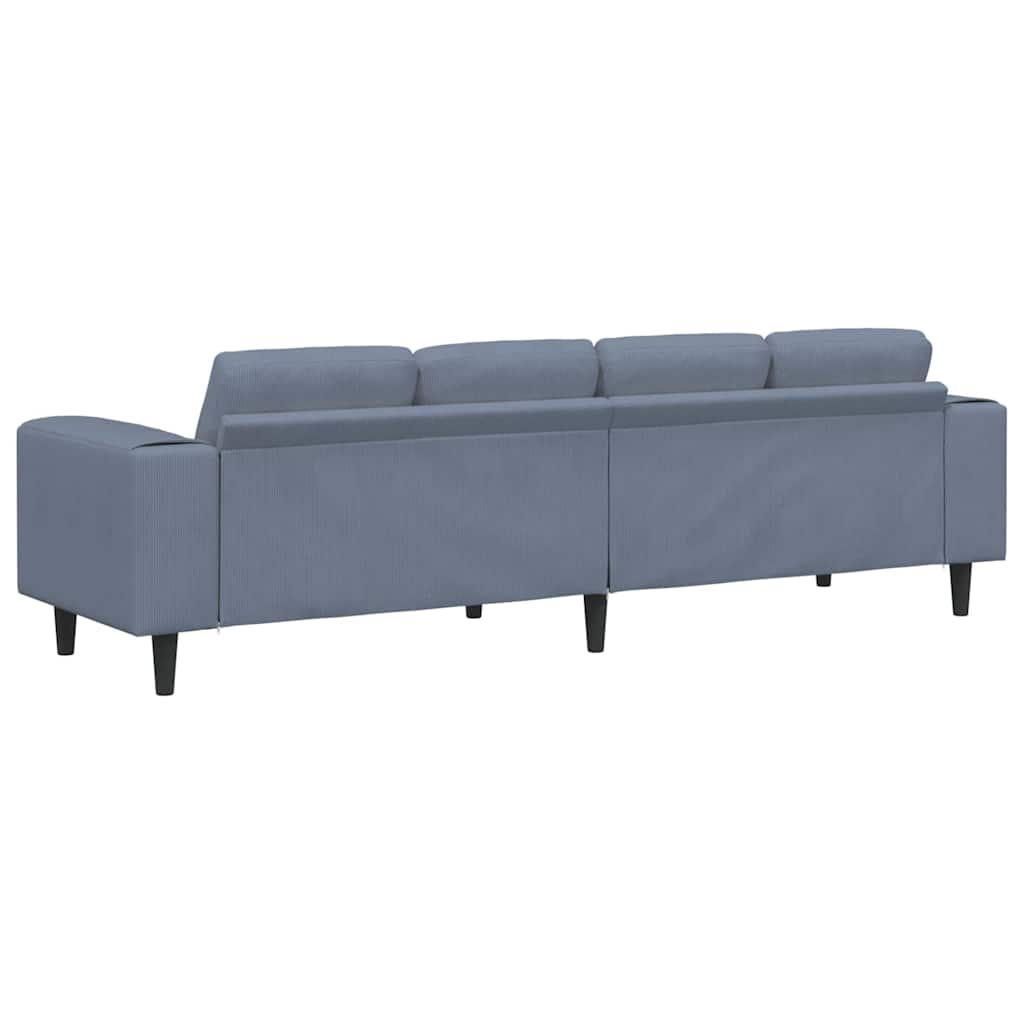 Szövet kanapé párnával kék 208 cm bársony anyag Szövet kanapé párnával kék 208 cm bársony anyag