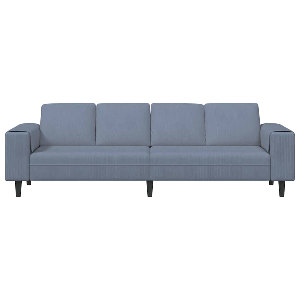 Szövet kanapé párnával kék 208 cm bársony anyag Szövet kanapé párnával kék 208 cm bársony anyag