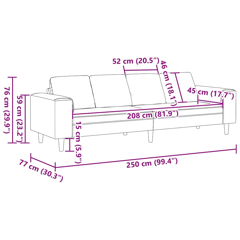 Szövet kanapé párnával kék 208 cm bársony anyag Szövet kanapé párnával kék 208 cm bársony anyag